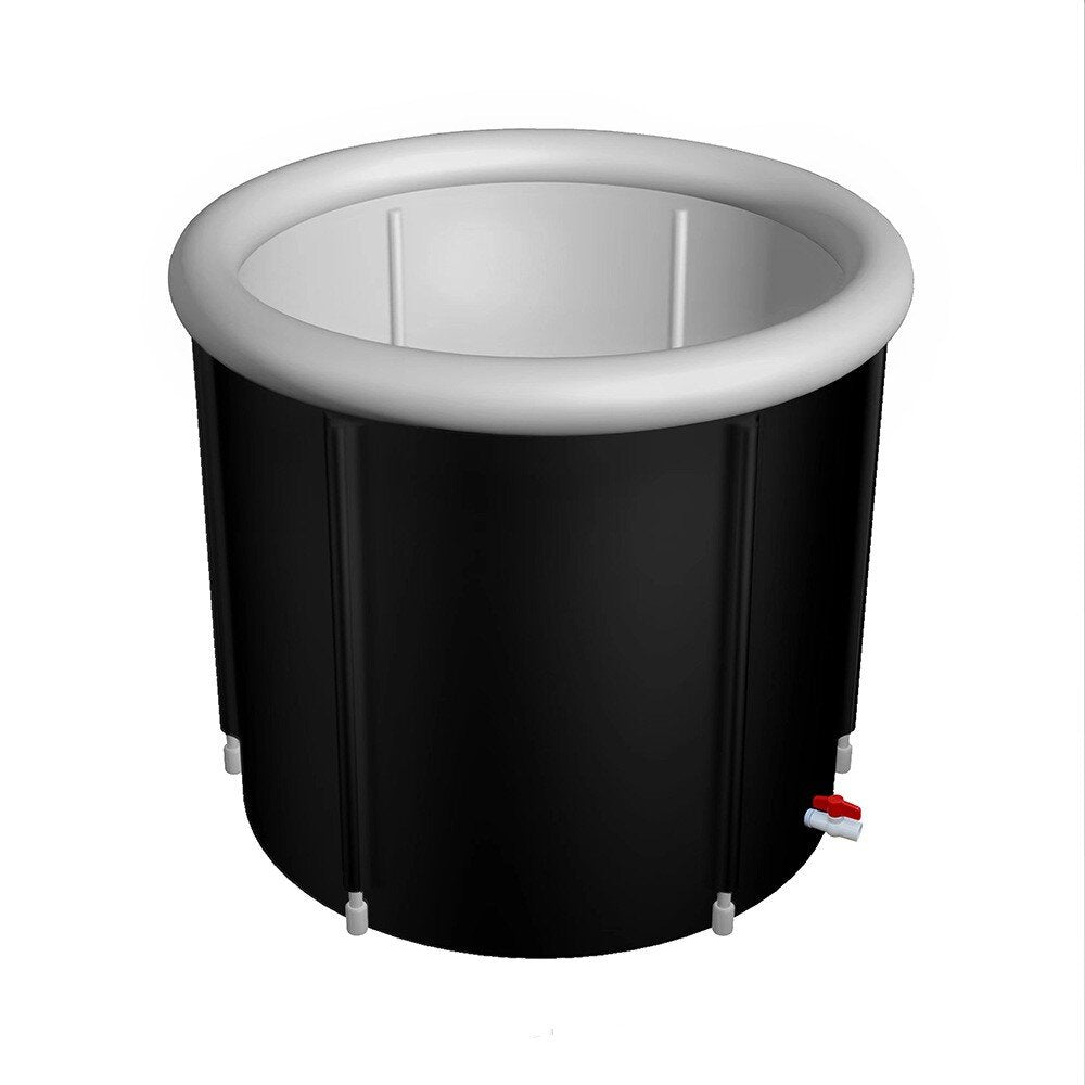 Black with white ring ice tub