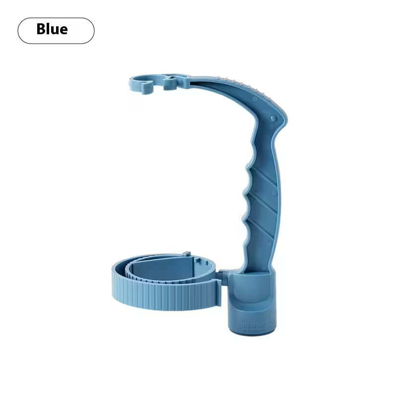 Blue bottle holder on a white background