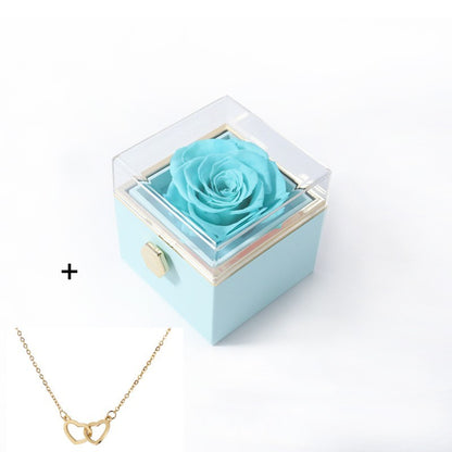 Blue Box + Gold Necklace