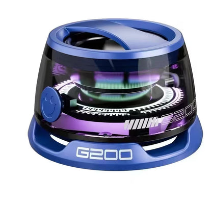 Blue and black device with 'G200' branding on a white background