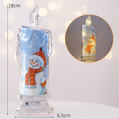 Snowman Electronic Candle