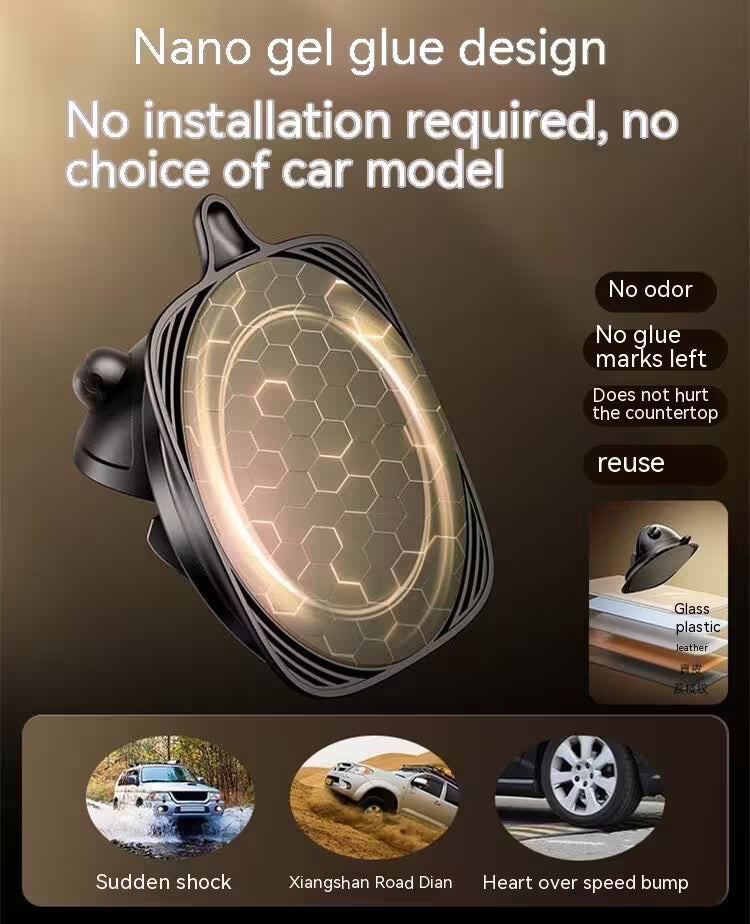 Car headlight with nano gel glue design features on a dark background