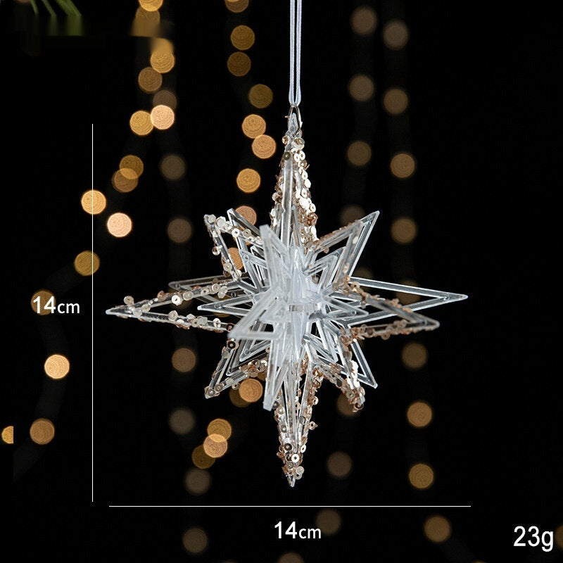 Stereo Octagonal Star Christmas Ornaments