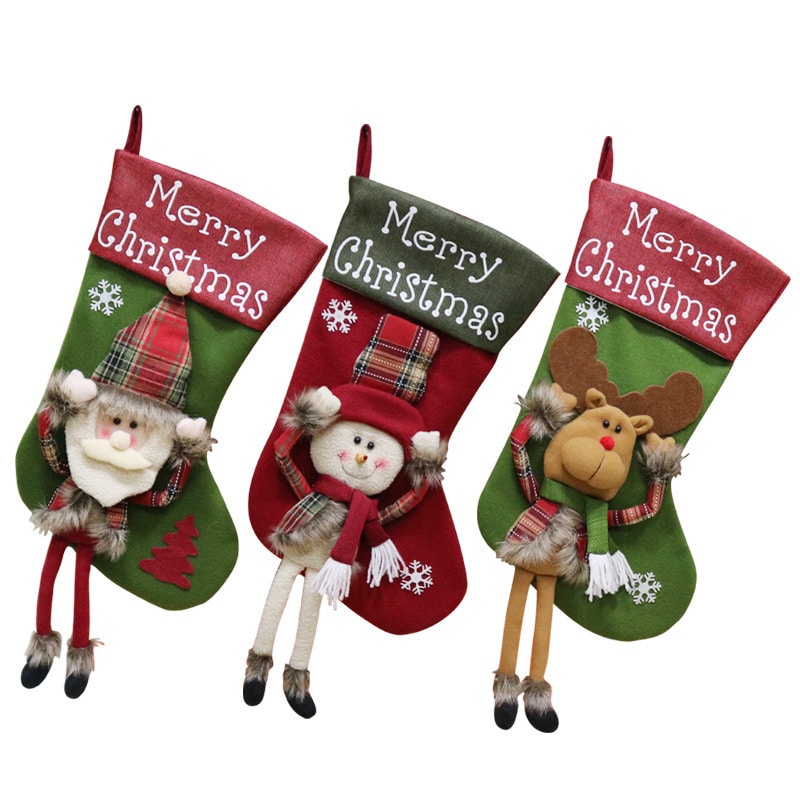 Various styles of Christmas Stockings