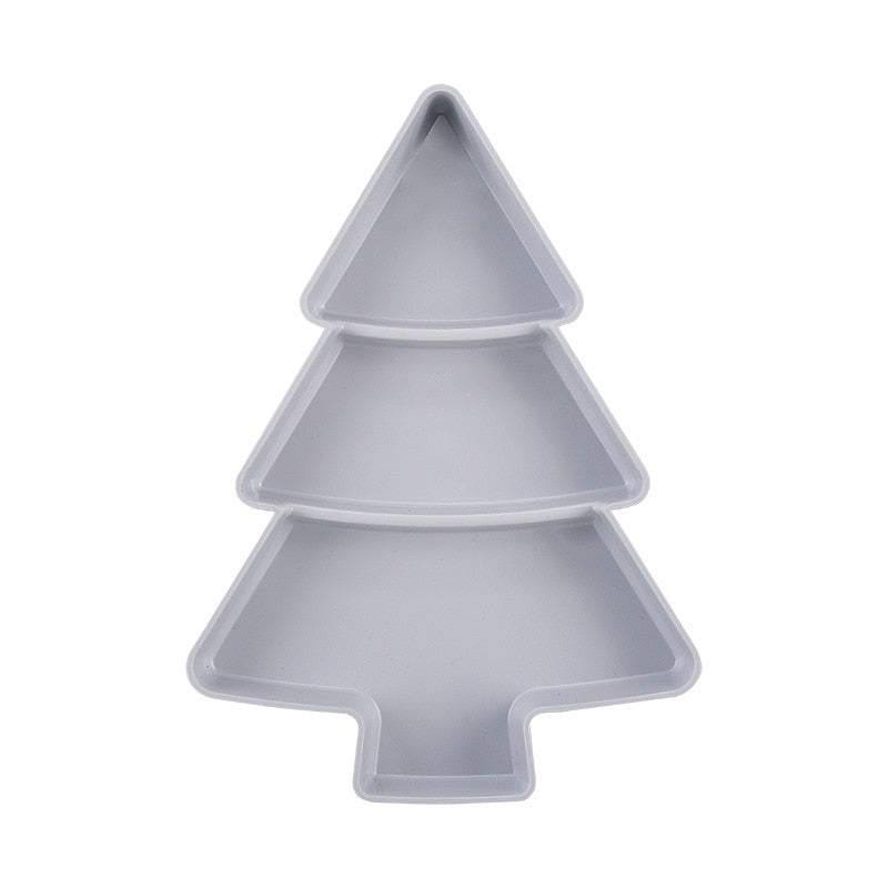 Gray Christmas Tree Platter