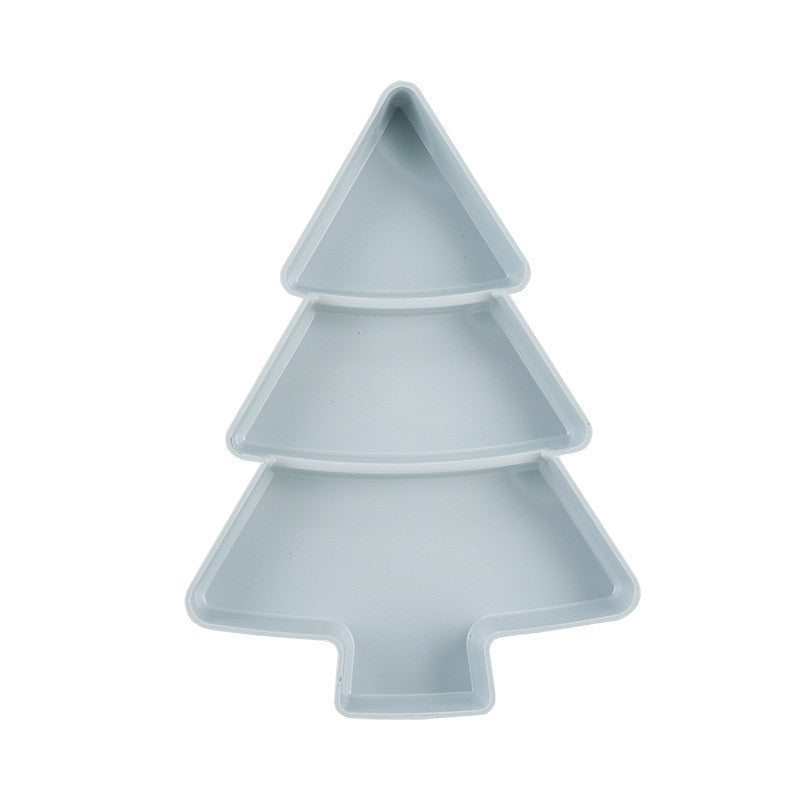 Blue Christmas Tree Platter