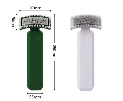 Two cleaning brushes with dimensions labeled on a white background