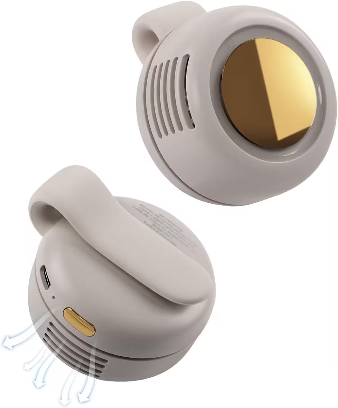 USB Portable Clip-On Fan Rechargeable Mini Fan with 3-Speed & 360° Adjust, Compact for Desk / Bed / Travel