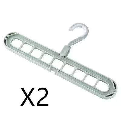 Silver multi-clip hanger on a white background with 'X2' indicating quantity.