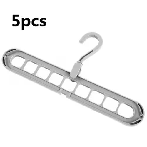 Metal hanger with multiple hooks on a white background, labeled '5pcs'.
