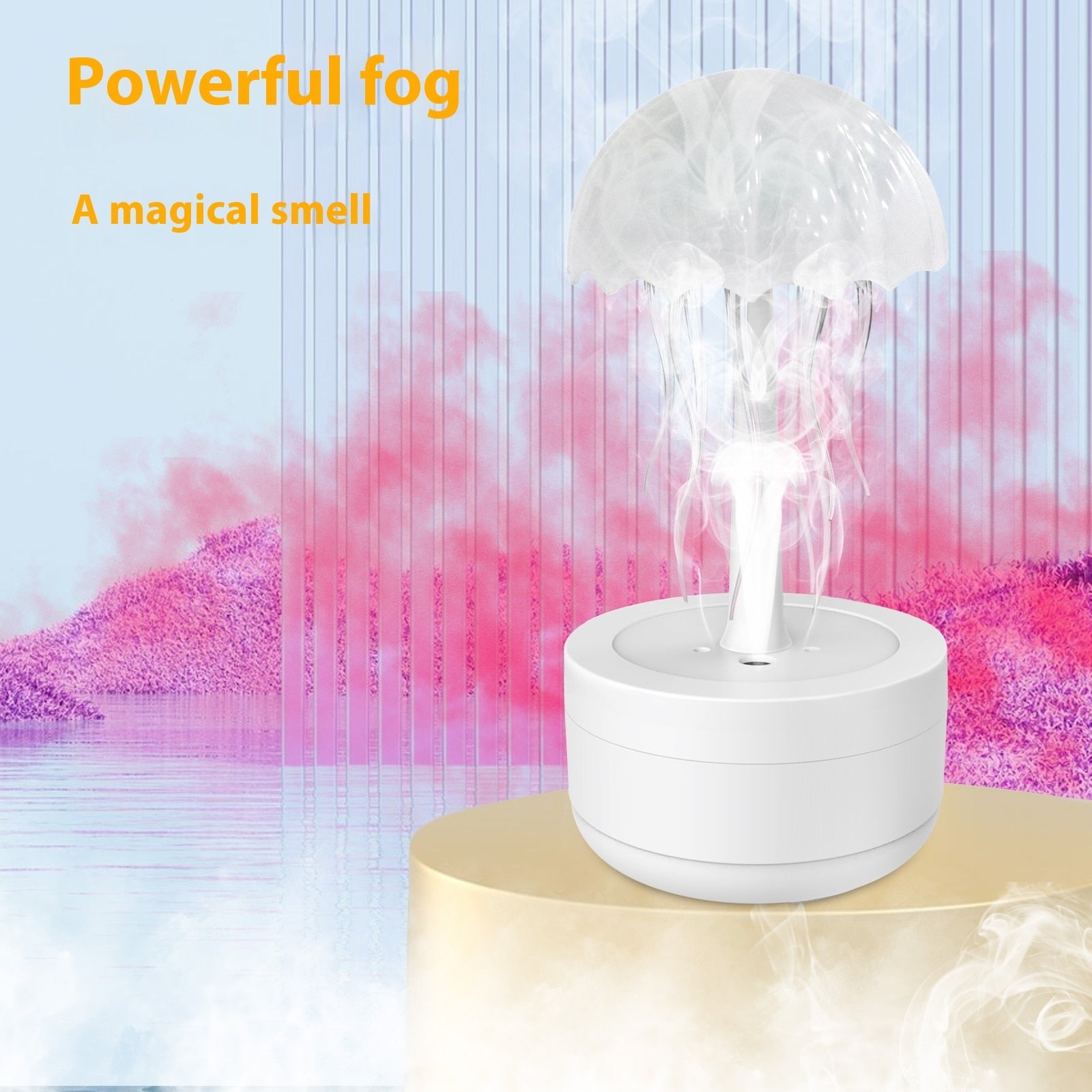 Colorful Night Light Heavy Fog