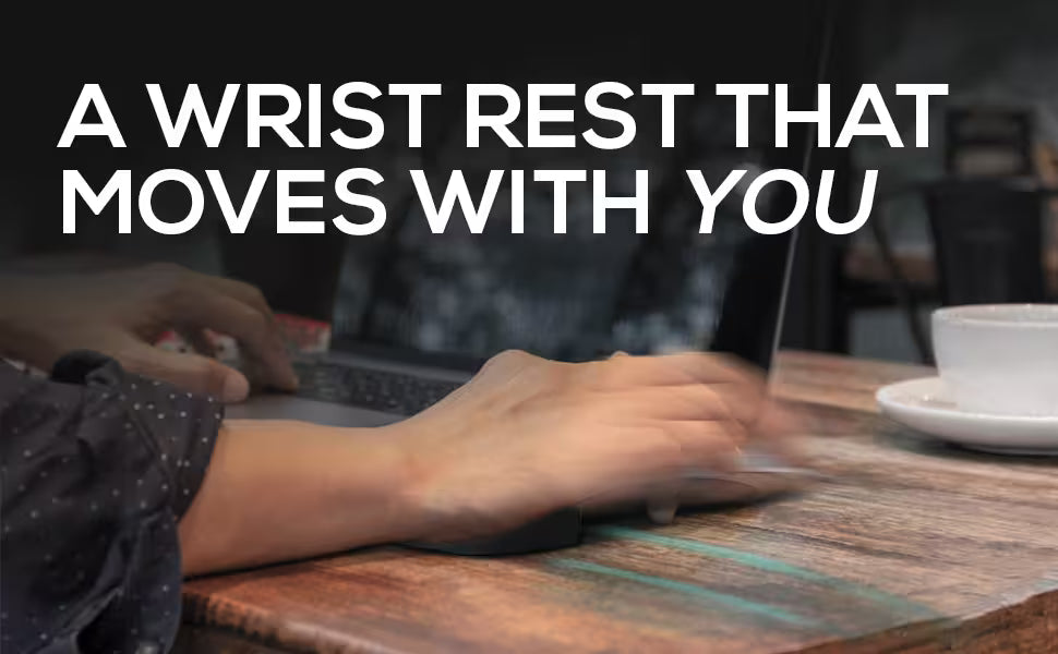 Custom Ergonomic Mouse Pad | Glider Wrist Rest for Mouse | Carpal Tunnel & RSI Relief | Gaming & Office Desk Accessory