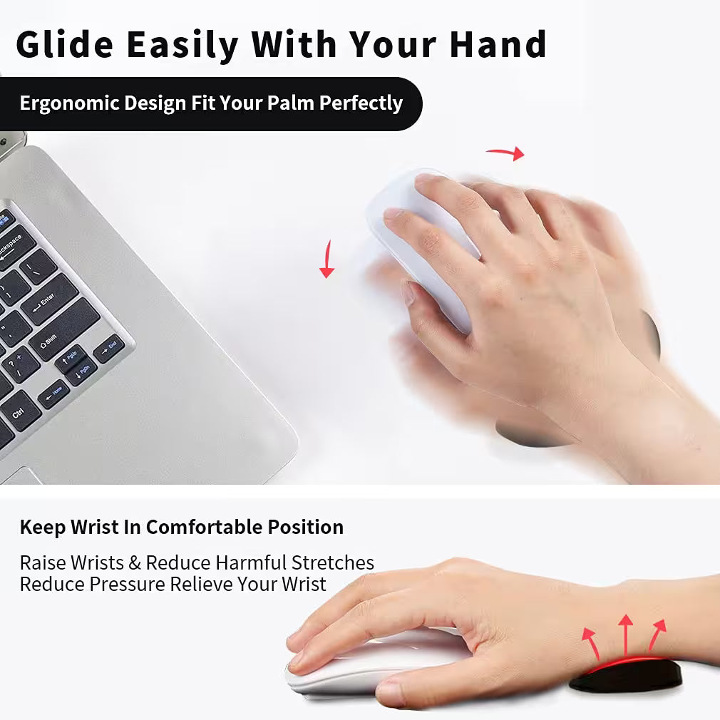 Custom Ergonomic Mouse Pad | Glider Wrist Rest for Mouse | Carpal Tunnel & RSI Relief | Gaming & Office Desk Accessory