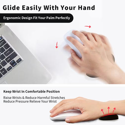 Custom Ergonomic Mouse Pad | Glider Wrist Rest for Mouse | Carpal Tunnel & RSI Relief | Gaming & Office Desk Accessory