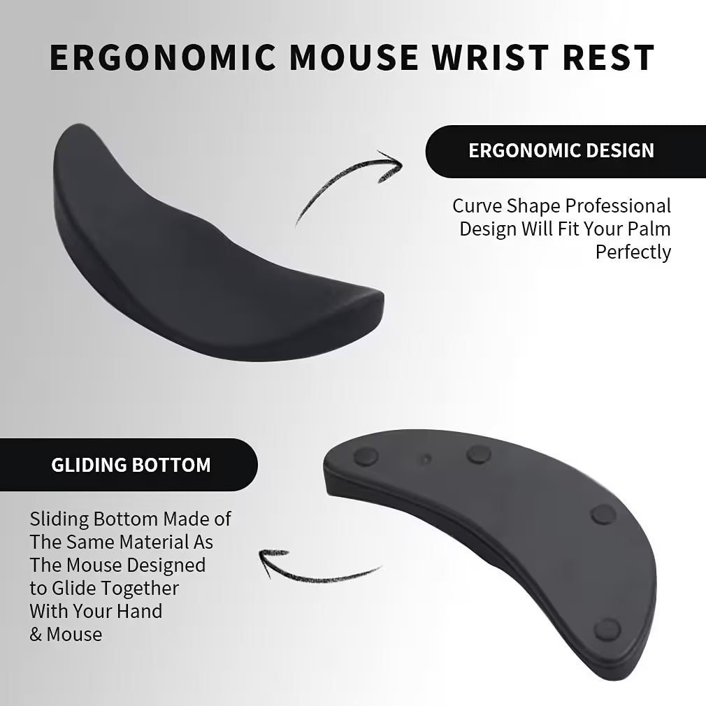 Custom Ergonomic Mouse Pad | Glider Wrist Rest for Mouse | Carpal Tunnel & RSI Relief | Gaming & Office Desk Accessory