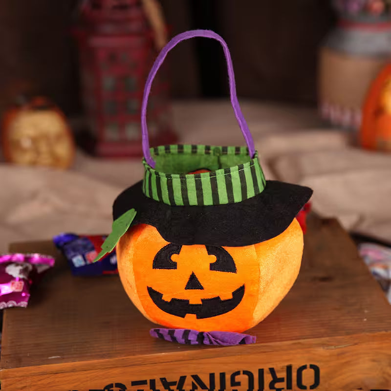 Custom Halloween Trick or Treat Bags | Black Cat, Pumpkin, Vampire & Witch