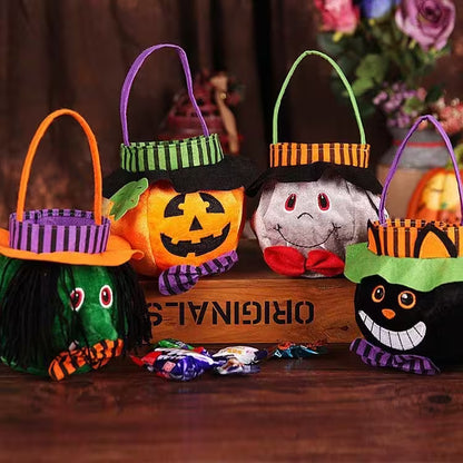 Custom Halloween Trick or Treat Bags | Black Cat, Pumpkin, Vampire & Witch