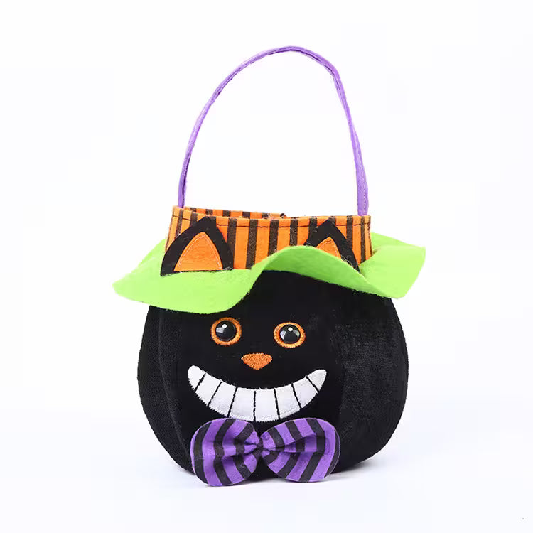 Custom Halloween Trick or Treat Bags | Black Cat, Pumpkin, Vampire & Witch