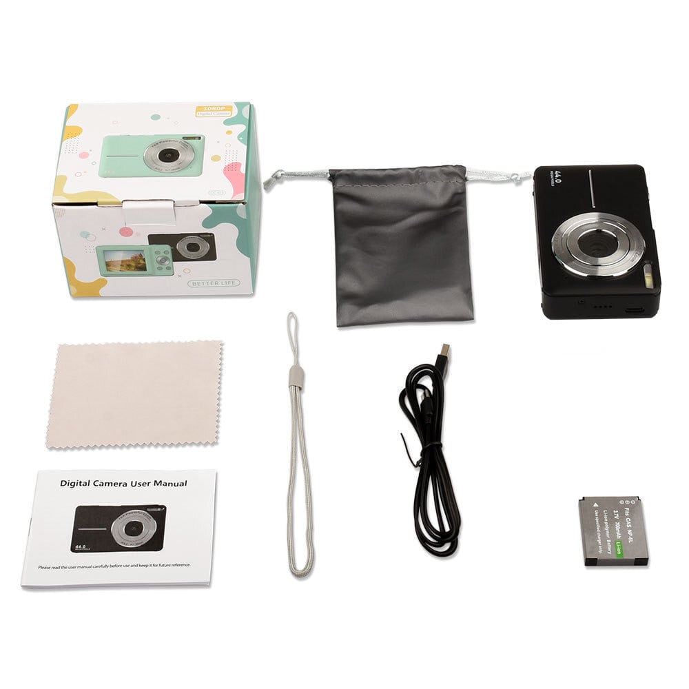 Black Digital Camera With 32G Memory Card