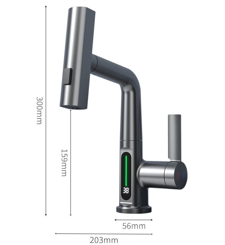 Digital Faucet Dimensions