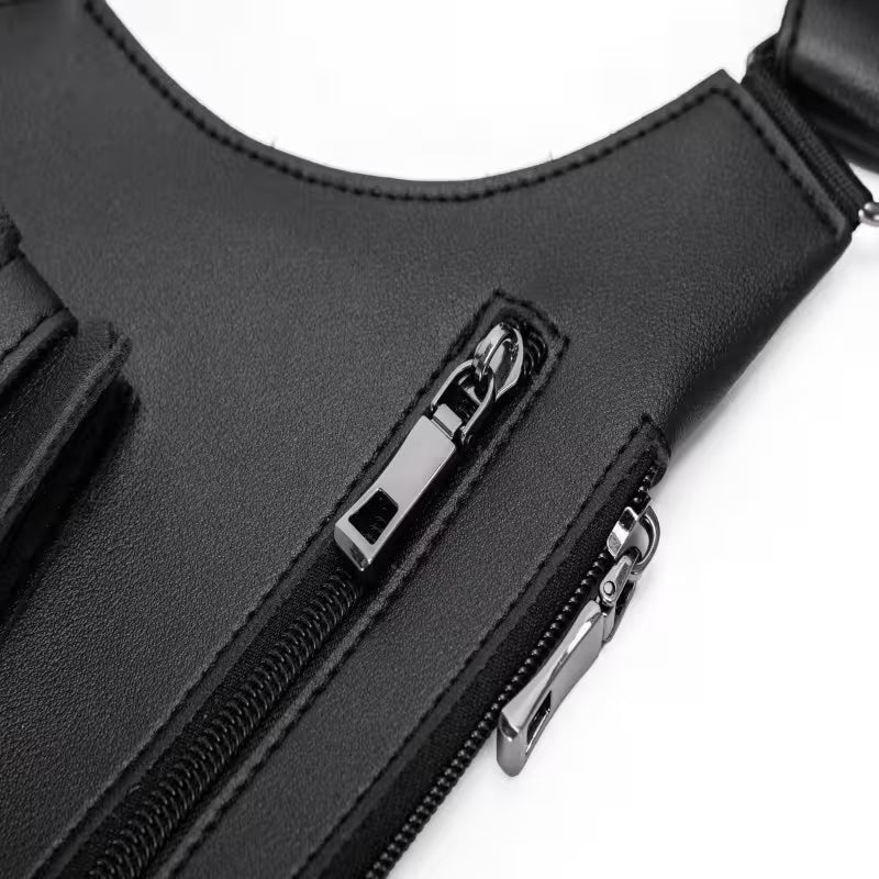 Double Shoulder Armpit Bag For Men, Tactical Crossbody Vest Bag for Travel, Streetwear & Everyday Carry, 8 Colors