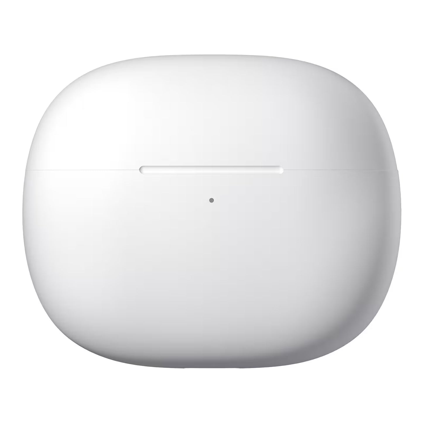 White wireless earbud case on a white background