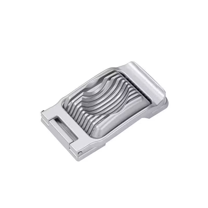 Silver belt buckle on a white background