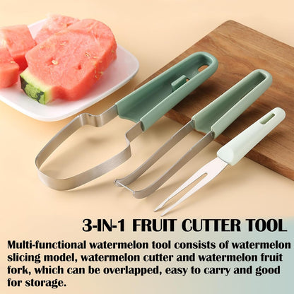 Fruit Cutting Tools: Our watermelon cutter slicer effortlessly slices through juicy watermelons, saving your fruit prep time and effort. Perfect for gathering, parties, and outdoor picnics, this cutting tool is a must-have for any fruit lover.