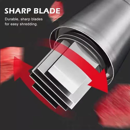Sharp blade with red arrows indicating direction on a black background