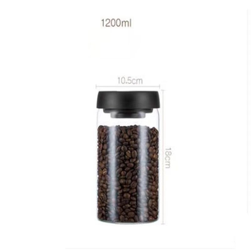 Black Glass Jar - 1200ml