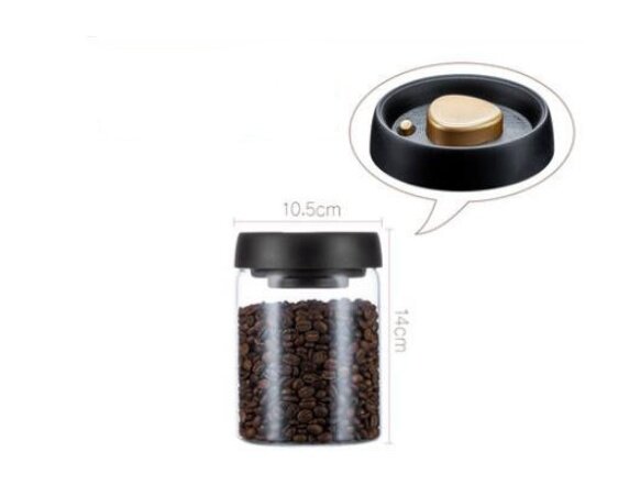 Black Glass Jar - 900ml