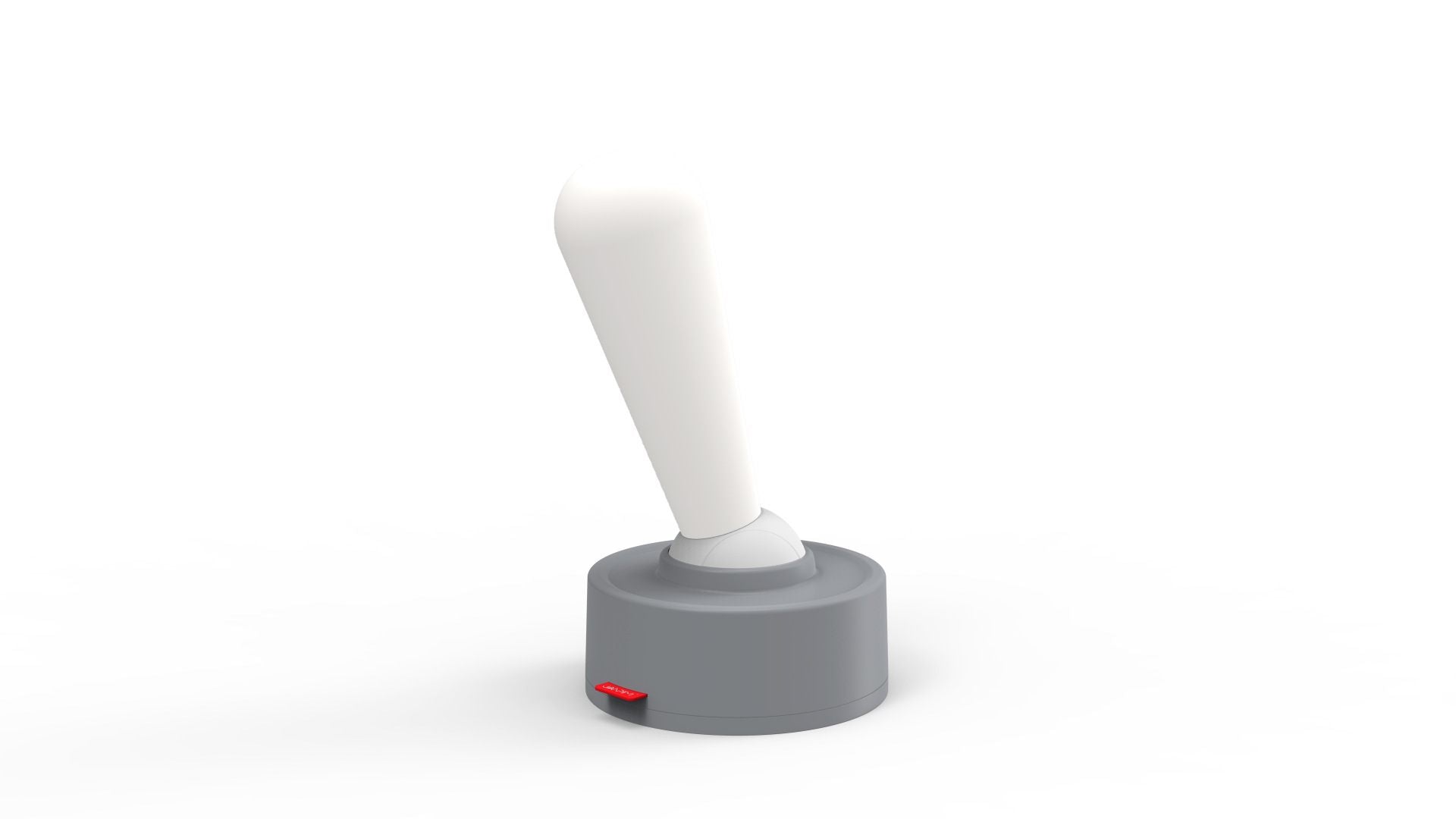 White joystick with gray base on a white background