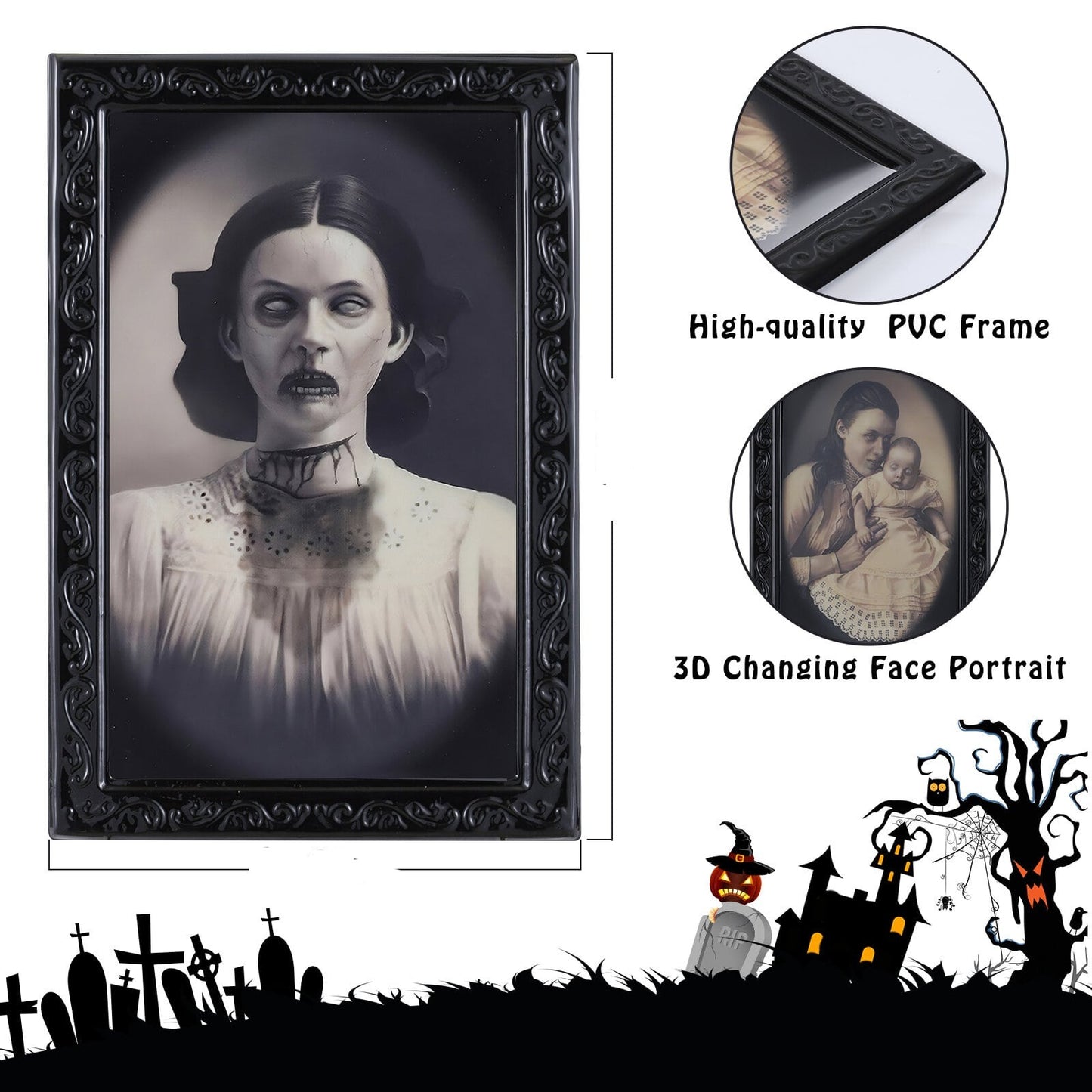 The Material of your 3D Changing Face Halloween Portrait