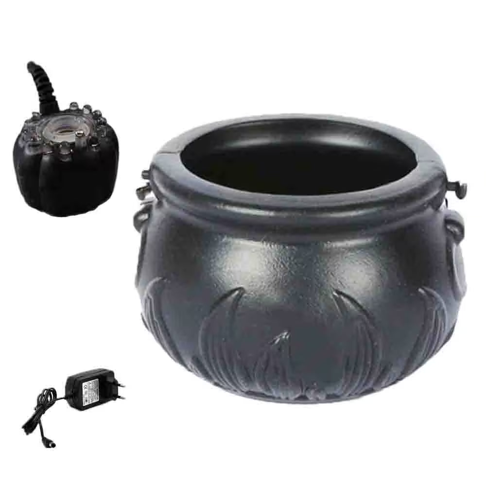 Halloween Fog Maker Cauldron | LED Mist Maker with Color-Changing Lights | Indoor Halloween Décor