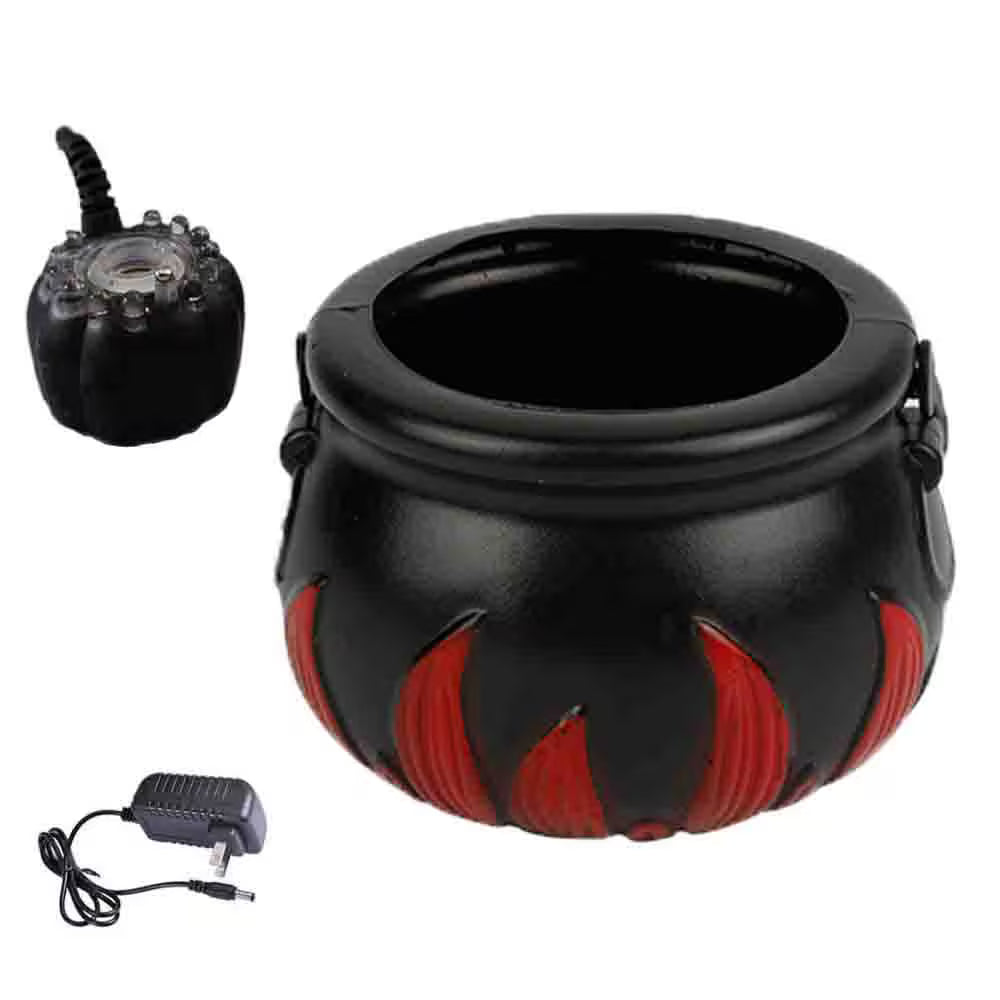 Halloween Fog Maker Cauldron | LED Mist Maker with Color-Changing Lights | Indoor Halloween Décor