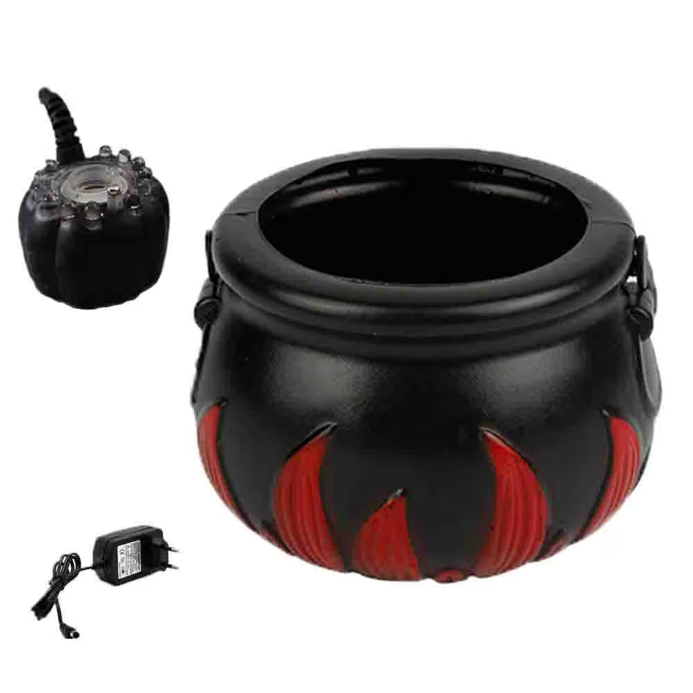 Halloween Fog Maker Cauldron | LED Mist Maker with Color-Changing Lights | Indoor Halloween Décor