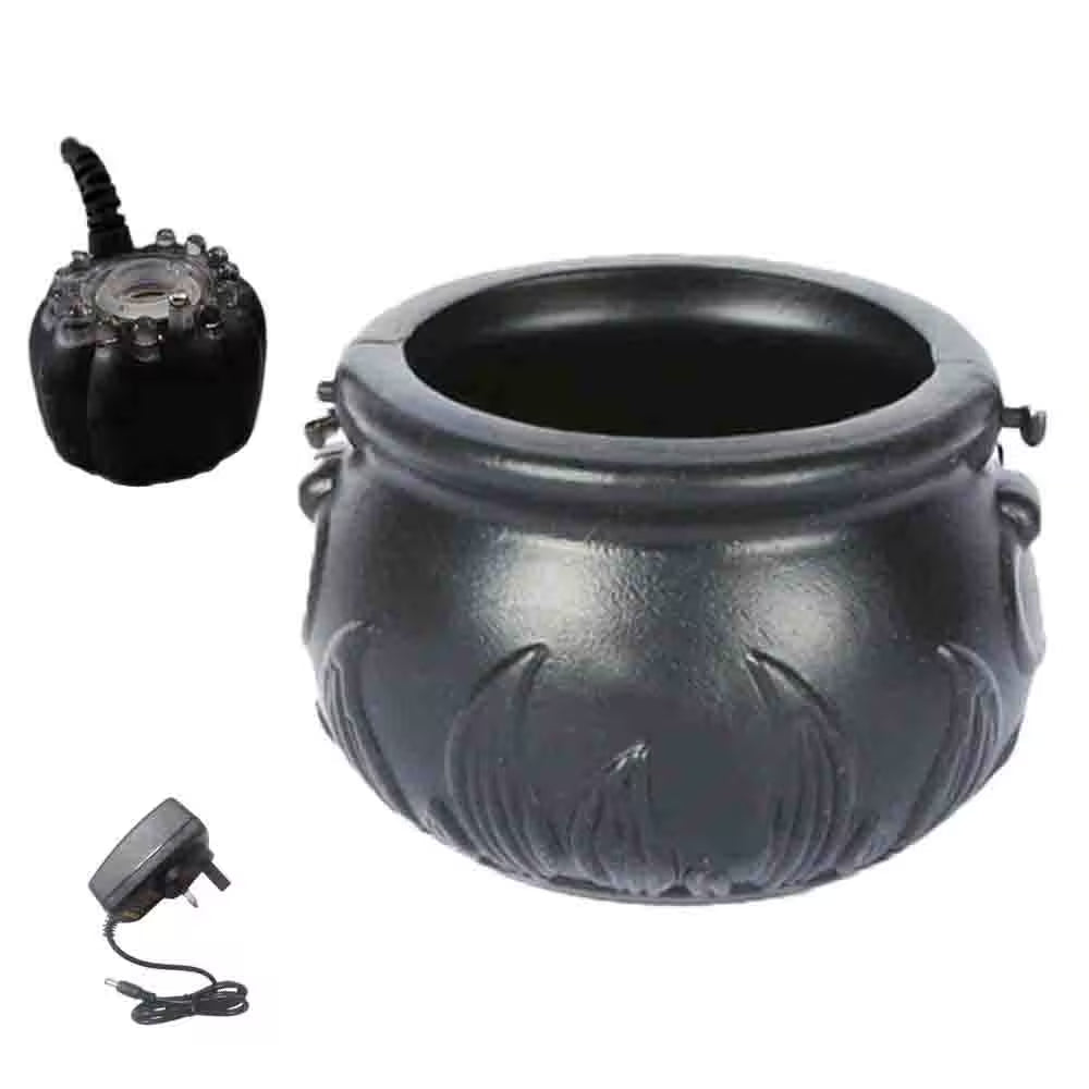 Halloween Fog Maker Cauldron | LED Mist Maker with Color-Changing Lights | Indoor Halloween Décor