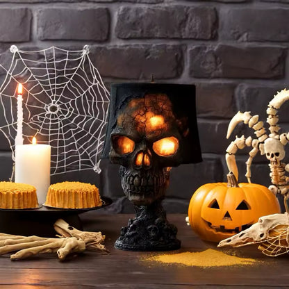 Halloween Lava Stone Skull Lamp | Gothic Lava-Effect Decor
