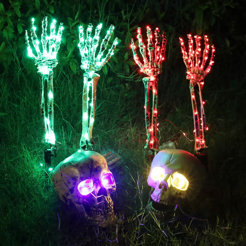 Halloween Outdoor Decorations – LED Light Up Skeleton Arm Hand, Lawn & Garden Halloween Decoration 2026