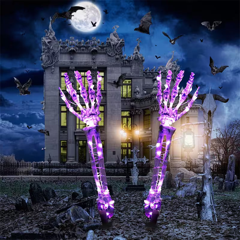 Halloween Outdoor Decorations – LED Light Up Skeleton Arm Hand, Lawn & Garden Halloween Decoration 2026