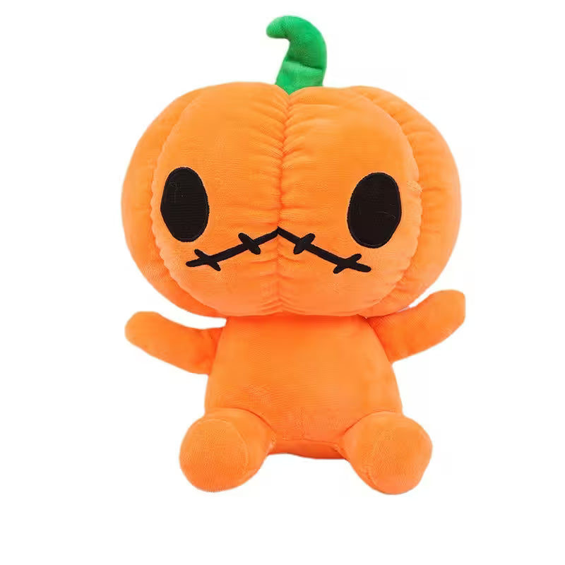 Halloween Plush Toy – Cute Pumpkin-Head Stuffed Character in Orange, Purple, Black or White for Spooky Room Decor & Gifting