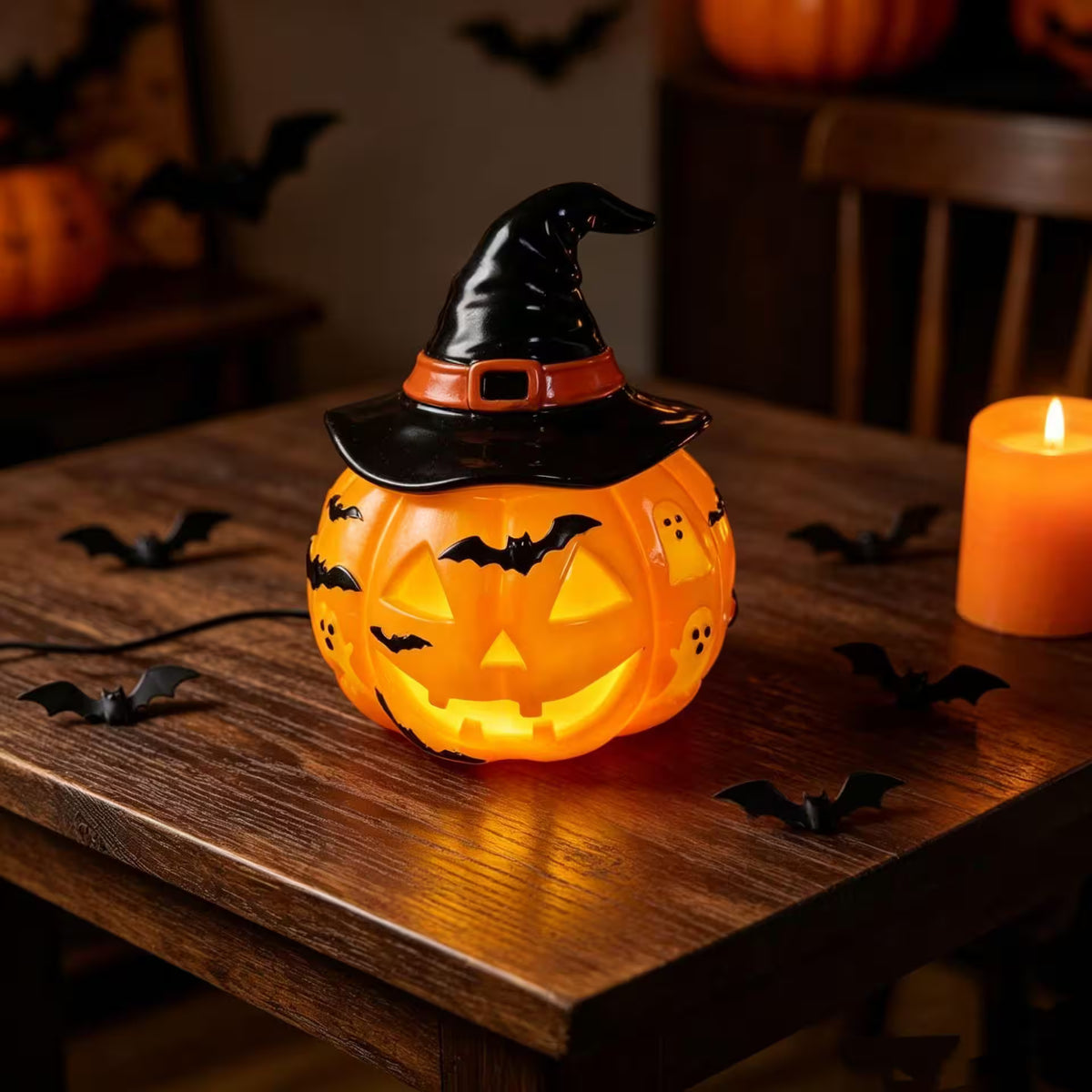 Halloween Pumpkin Lamps – 7 Styles | Spooky Table Decor