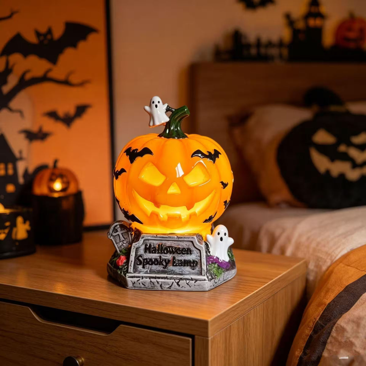 Halloween Pumpkin Lamps – 7 Styles | Spooky Table Decor