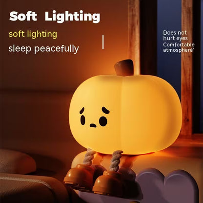 Cute lamp shaped like a chick with soft lighting feature text