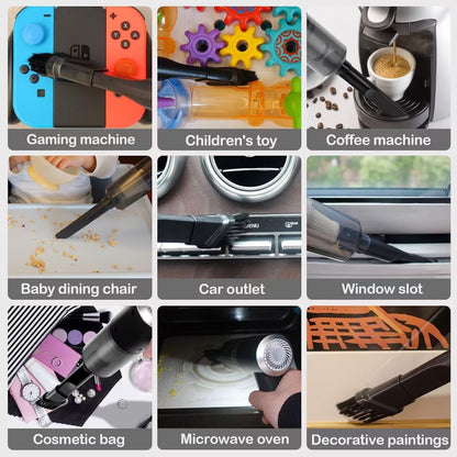 Handheld Cordless Vacuum Cleaner | Built-In LED Light | High Suction | Car, Home, Baby Chair & Keyboard Cleaner