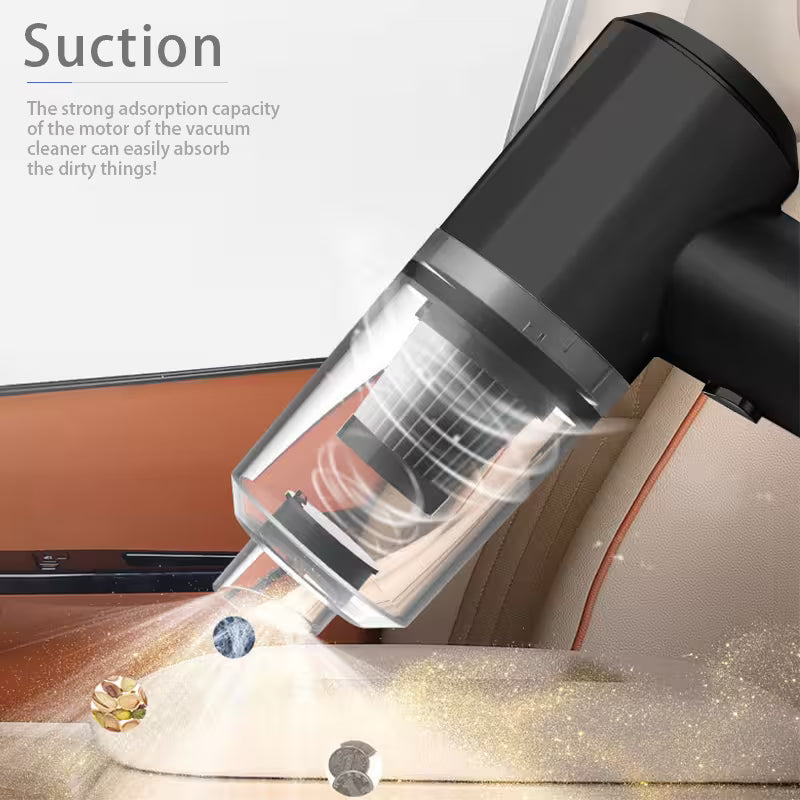 Handheld Cordless Vacuum Cleaner | Built-In LED Light | High Suction | Car, Home, Baby Chair & Keyboard Cleaner