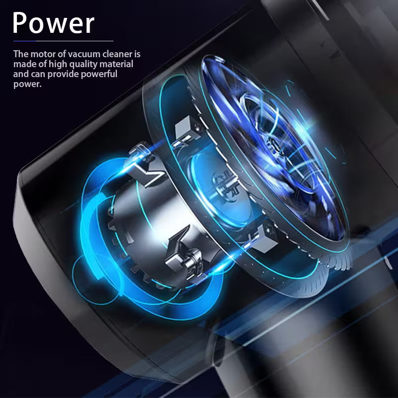 Handheld Cordless Vacuum Cleaner | Built-In LED Light | High Suction | Car, Home, Baby Chair & Keyboard Cleaner