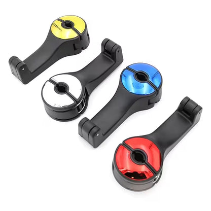 Headrest Hooks For Cars With 360° Phone Holder | Clip-On Seat Back Hook For Bags, Purses & Bottles