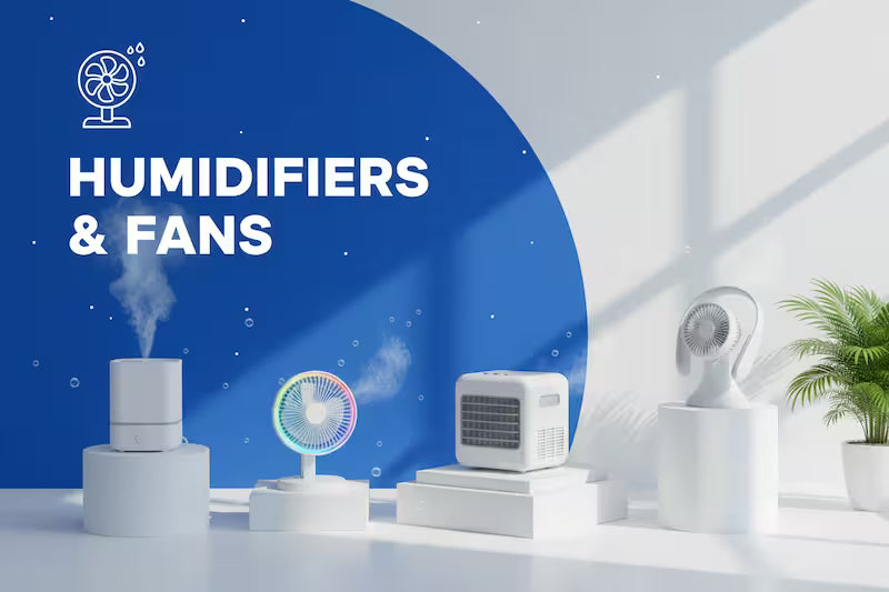 Shop cool mist humidifiers, aromatherapy diffusers & portable fans. USB rechargeable, whisper-quiet, bedroom-ready. From $23. Ships fast & free.