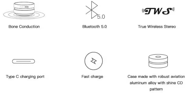 List of features with icons and text on a white background